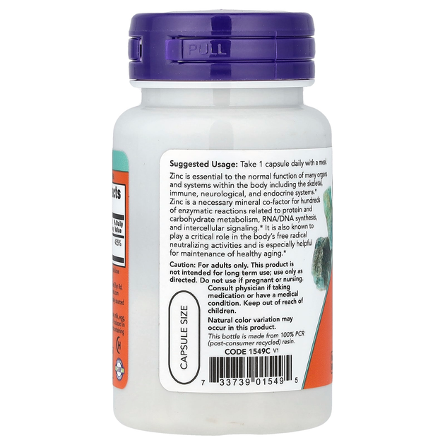 Піколінат цинку NOW Foods "Zinc Picolinate" 50 мг (30 капсул) - зображення 3