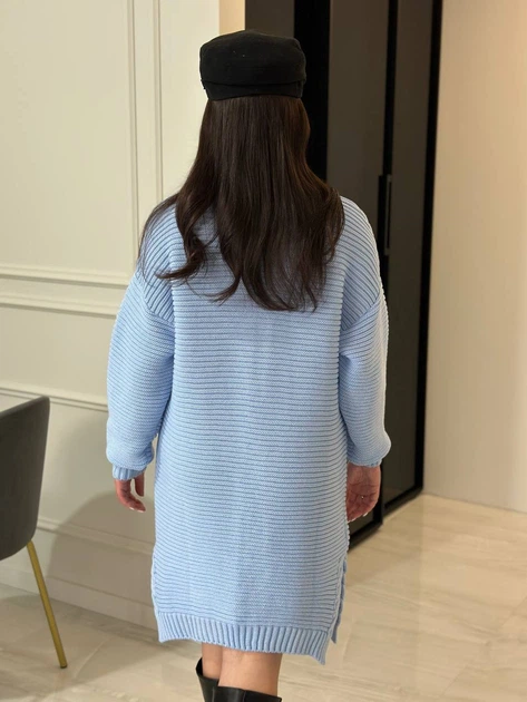 Вʼязана сукня OLIVIA, колір Блакитний, розмір One Size - Фото 8 Вʼязана сукня OLIVIA, колір Блакитний, розмір One Size - изображение 8
