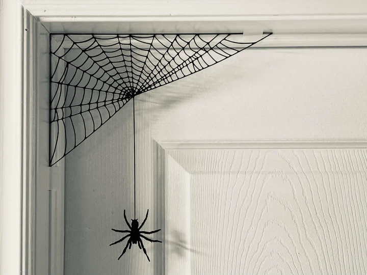 Декоративная угловая паутина на Хэллоуин / Настенный декор Halloween (3D-печать) - Фото 1 Декоративная угловая паутина на Хэллоуин / Настенный декор Halloween (3D-печать) - изображение 1