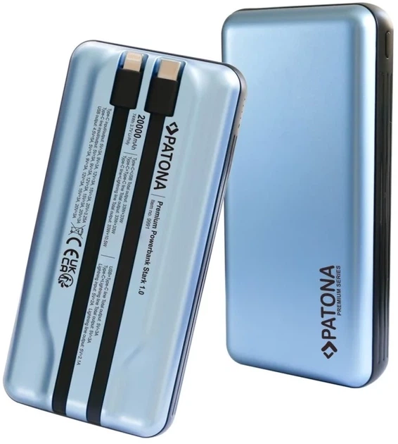 Powerbank PATONA Premium Stark 1.0 20000 mAh 65W Blue (4055655232302) - obraz 4