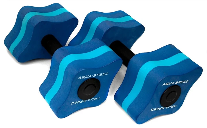 Гантели для аквафитнеса AQUA SPEED вспененный этиленвинилацетат 11x15x8 см синие - Фото 3 Гантели для аквафитнеса AQUA SPEED вспененный этиленвинилацетат 11x15x8 см синие - изображение 3
