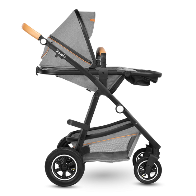 Универсальная коляска 2 в 1 Lionelo AMBER GREY STONE, люлька, прогулочный блок - изображение 4