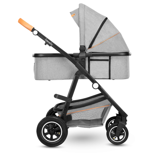 Универсальная коляска 2 в 1 Lionelo AMBER GREY STONE, люлька, прогулочный блок - изображение 5