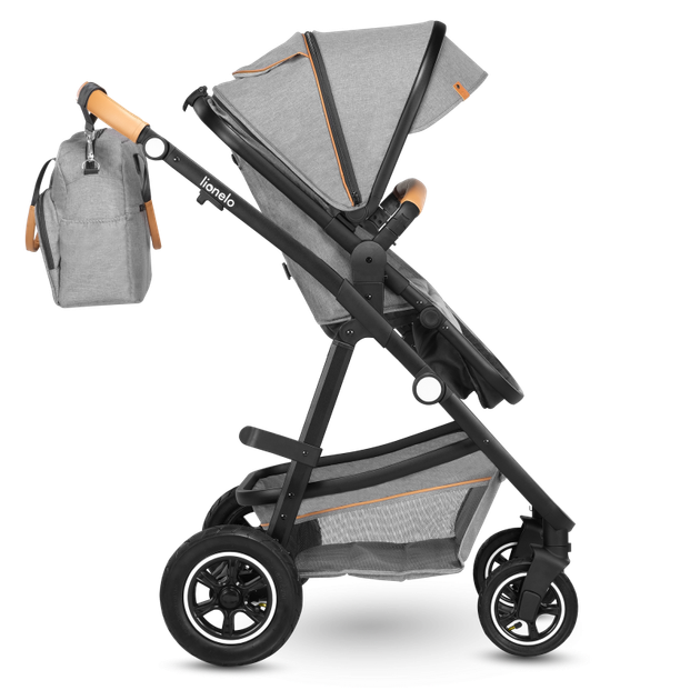 Универсальная коляска 2 в 1 Lionelo AMBER GREY STONE, люлька, прогулочный блок - изображение 6