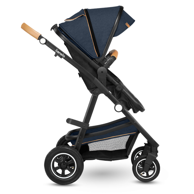 Универсальная коляска 2 в 1 Lionelo AMBER BLUE NAVY, люлька, прогулочный блок - изображение 3