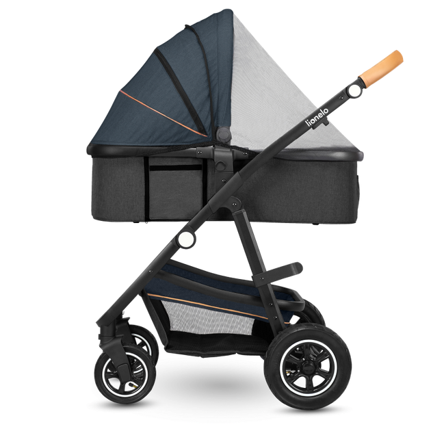 Универсальная коляска 2 в 1 Lionelo AMBER BLUE NAVY, люлька, прогулочный блок - изображение 8