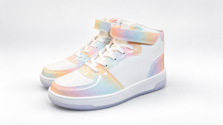 Черевики дитячі для дівчинки Fabric Glitr High-Top білі 34 (2020105012201) (22 см) - зображення 4