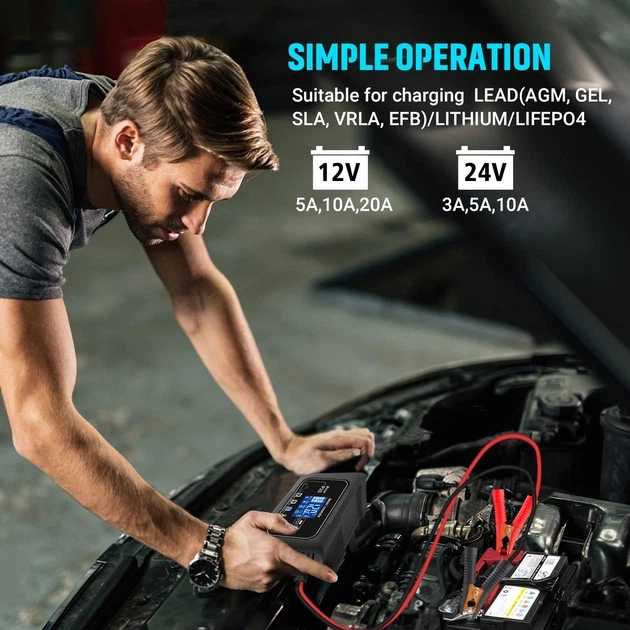 Зарядний Smart Пристрій HTRC P20 12V20A/24V10A для кислотних, гелевих, AGM і LiFePO4 акумуляторів. Струм 20А - зображення 6