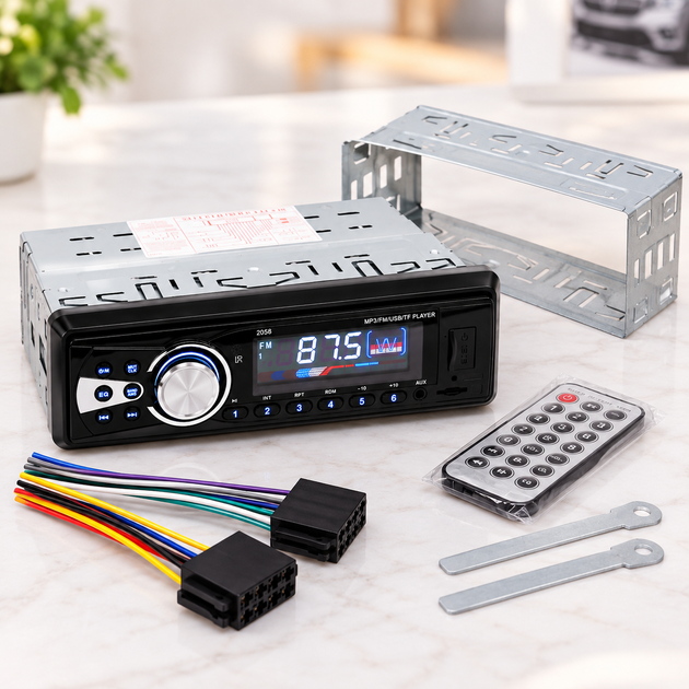 Автомагнитола 2058 1 DIN USB/microSD/FM/AUX - изображение 4
