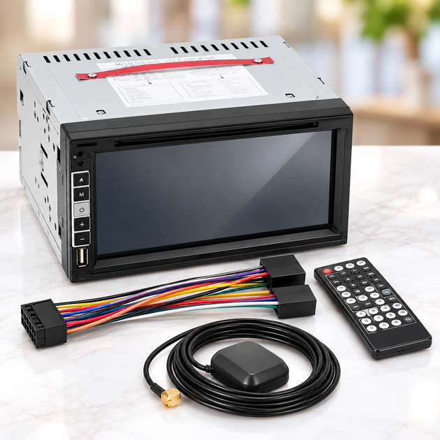 Автомагнитола PI-803 2DIN 7″ с GPS-навигацией, Bluetooth, DVD, USB, microSD и пультом ДУ, 4×60 Вт - изображение 4