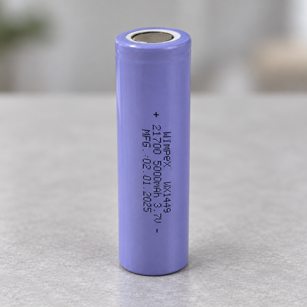 Акумулятор Wimpex WX1449 Li-ion 21700 / Акумуляторна батарейка 5000 mAh 3,7В - Фото 1 Акумулятор Wimpex WX1449 Li-ion 21700 / Акумуляторна батарейка 5000 mAh 3,7В - зображення 1