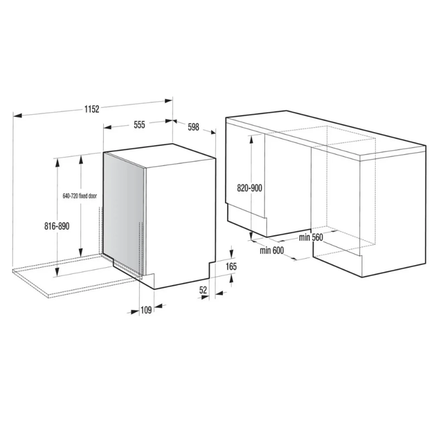 Посудомийна машина вбудована GORENJE GV16D9 - изображение 13