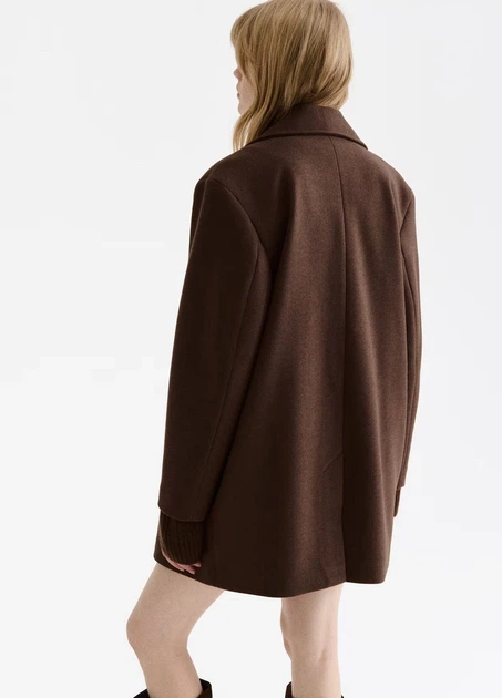 Пальто H&M 18484 Темний коричневий XXS (1304) - зображення 2