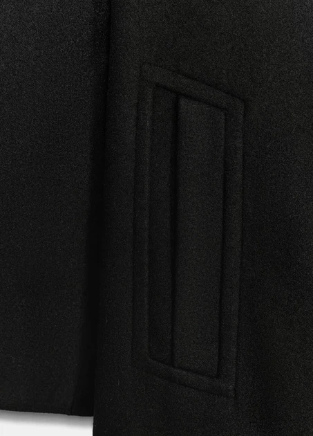 Пальто Zara 18493 Чорний XXL (3046) - Фото 4 Пальто Zara 18493 Чорний XXL (3046) - зображення 4