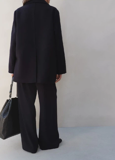 Пальто H&M 18470 Темний синій XS (1229) - изображение 2