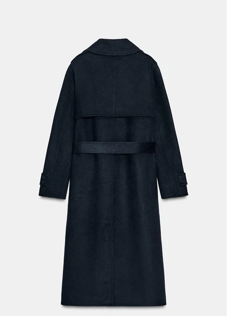 Пальто Zara 18492 Темний синій XL (4070) - Фото 3 Пальто Zara 18492 Темний синій XL (4070) - зображення 3