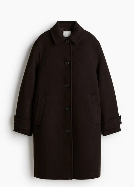 Пальто H&M 18477 Темний коричневий XXL (1284) - Фото 3 Пальто H&M 18477 Темний коричневий XXL (1284) - зображення 3