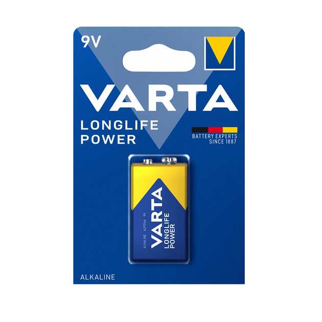 Батарейка крона Varta 9V/6LR61 Longlife Power (1шт) - Фото 2 Батарейка крона Varta 9V/6LR61 Longlife Power (1шт) - изображение 2