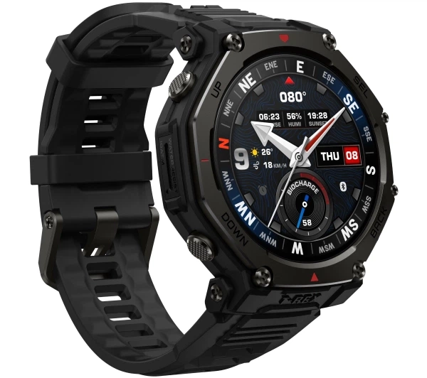 Смартгодинник Amazfit T-Rex 3 Pro Функції ШІ 48мм Чорний - Фото 2 Смартгодинник Amazfit T-Rex 3 Pro Функції ШІ 48мм Чорний - изображение 2