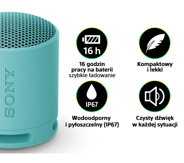 Bluetooth-колонка Sony SRS-XB100 5W Синя - изображение 8
