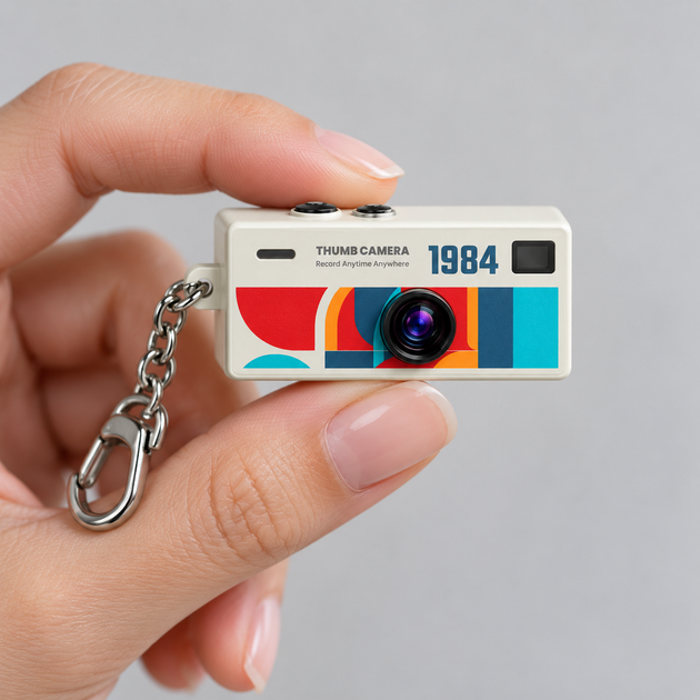 Цифрова міні-камера брелок Retro Mini з SD-картою 32 ГБ Біла - Фото 7 Цифрова міні-камера брелок Retro Mini з SD-картою 32 ГБ Біла - зображення 7