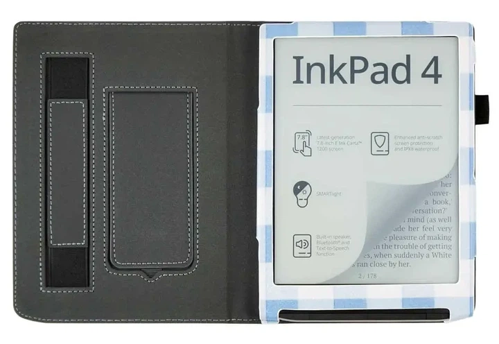 Чехол (обложка) для PocketBook InkPad Color 2 (PB743C) с рисунком с ремешком для руки и подставкой (7707048) - изображение 3