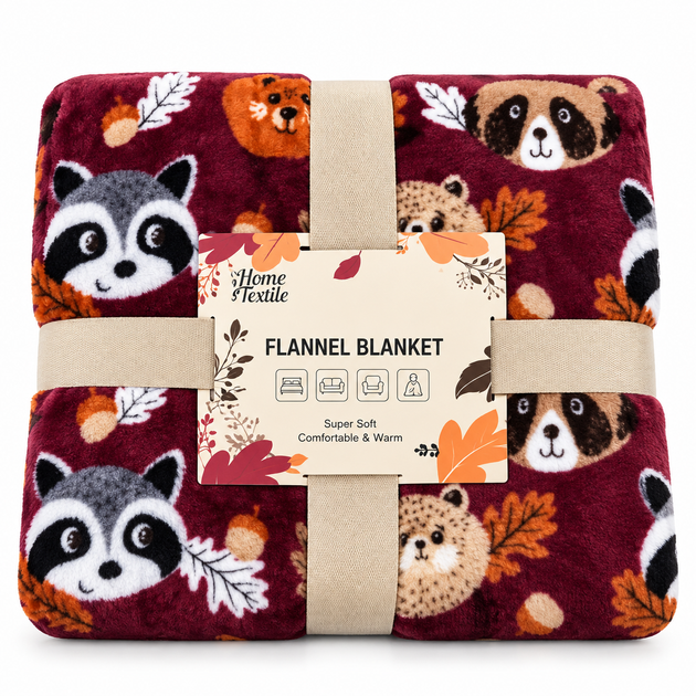 Плед Ardesto Autumn Flannel 160х200 см 100% полиэстер, лесные животные (ART0149PB) - Фото 1 Плед Ardesto Autumn Flannel 160х200 см 100% полиэстер, лесные животные (ART0149PB) - изображение 1