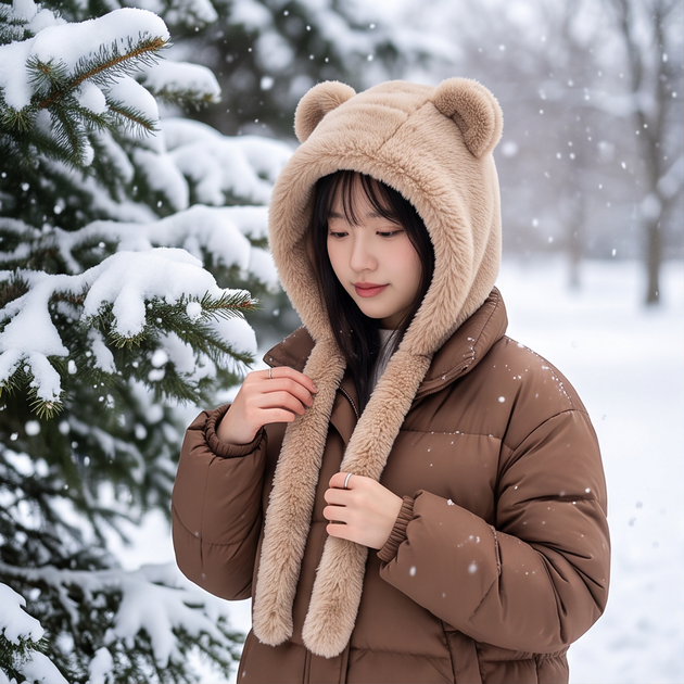 Женская зимняя шапка теплая One Size из искусственного меха для девочек и детей 54-58 см легкая повседневная Бежевый - Фото 9 Женская зимняя шапка теплая One Size из искусственного меха для девочек и детей 54-58 см легкая повседневная Бежевый - изображение 9