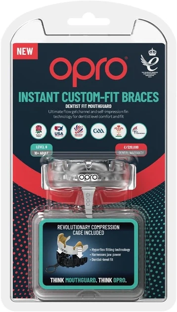 Капа OPRO Dental Grade одночелюстная Clear для взрослых 11+ - изображение 10