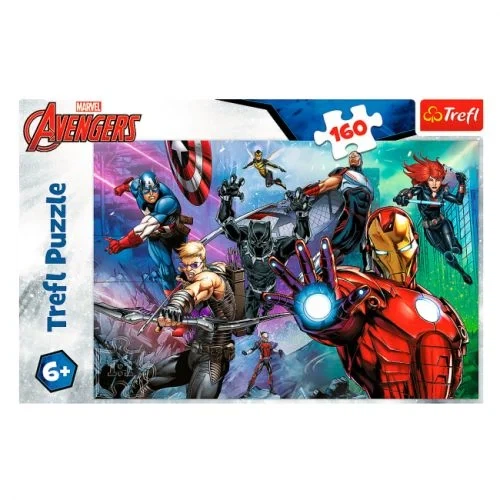 Пазл Trefl Marvel Герои всегда готовы 160 элементов картон 41х27,5 см - Фото 1 Пазл Trefl Marvel Герои всегда готовы 160 элементов картон 41х27,5 см - изображение 1