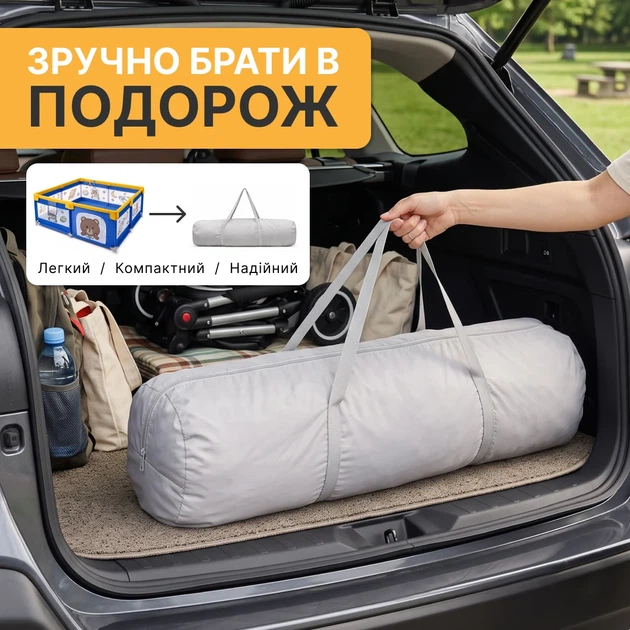 Детский манеж ProDobro Маленький астронавт 180х200 см с металлическим каркасом - изображение 6