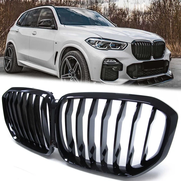Ноздри решетки переднего бампера BMW X5 G05 2019-2023 черный глянец - Фото 1 Ноздри решетки переднего бампера BMW X5 G05 2019-2023 черный глянец - изображение 1