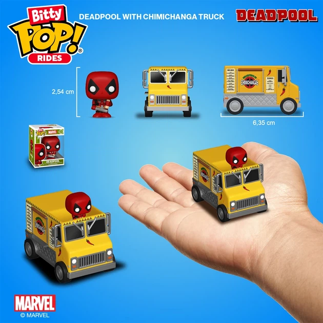 Набор фигурок Funko Bitty Pop Ride Дэдпул и грузовик Чимичанги Марвел - Фото 3 Набор фигурок Funko Bitty Pop Ride Дэдпул и грузовик Чимичанги Марвел - изображение 3