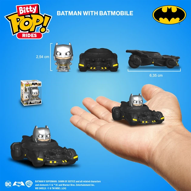 Набор фигурок Funko Bitty Pop Ride Бэтмен и бэтмобиль серия DC 2 фигурки - Фото 3 Набор фигурок Funko Bitty Pop Ride Бэтмен и бэтмобиль серия DC 2 фигурки - изображение 3
