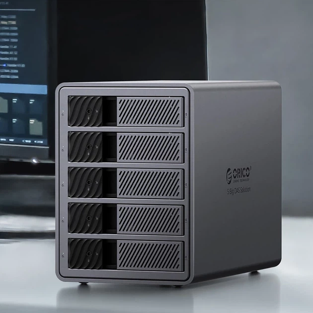 Матриця дискова Orico 9858T3 ProThunder Thunderbolt 3 5-bay 2.5"/3.5" SATA Gray - зображення 3
