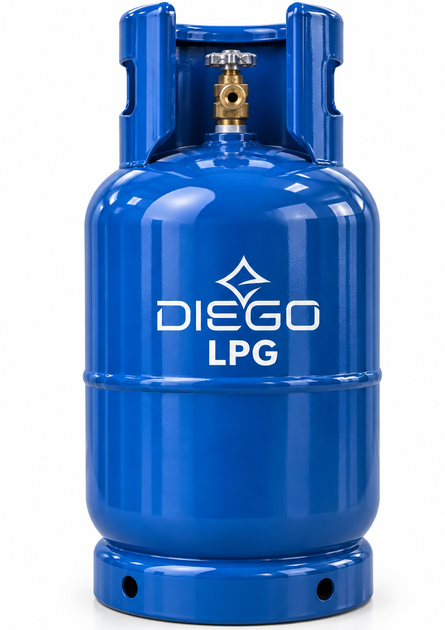 Газовый баллон LPG 27л для пропана, бутана и пропан-бутана, стальной DIEGO - изображение 3