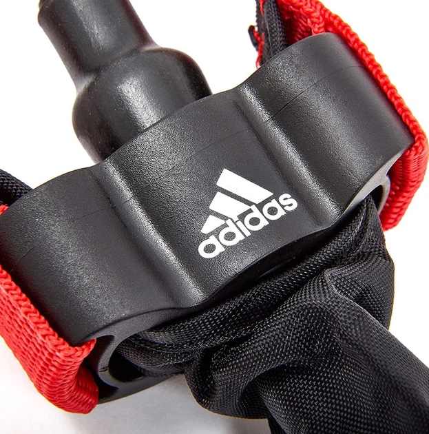 Еспандер трубчастий Adidas поліпропілен латекс 122 см чорний червоний - зображення 6