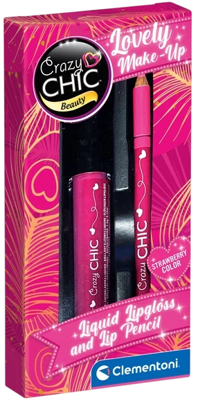 Zestaw kosmetyków do ust Clementoni Crazy Chic Lovely Make-up: Lip gloss and Lip Pencil Strawberry (18910) (8005125189106) - Zdjęcie 1 Zestaw kosmetyków do ust Clementoni Crazy Chic Lovely Make-up: Lip gloss and Lip Pencil Strawberry (18910) (8005125189106) - obraz 1