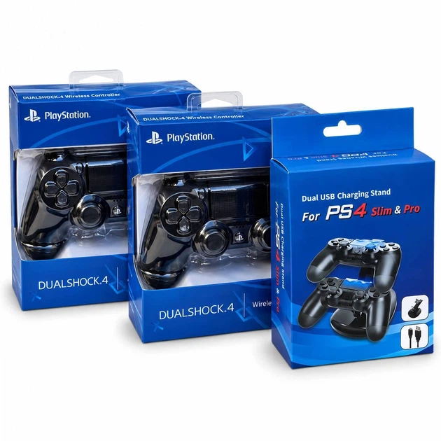 Комплект из 2 беспроводных геймпадов DUALSHOCK 4 для SONY PLAYSTATION 4 + двойная зарядная станция - изображение 7