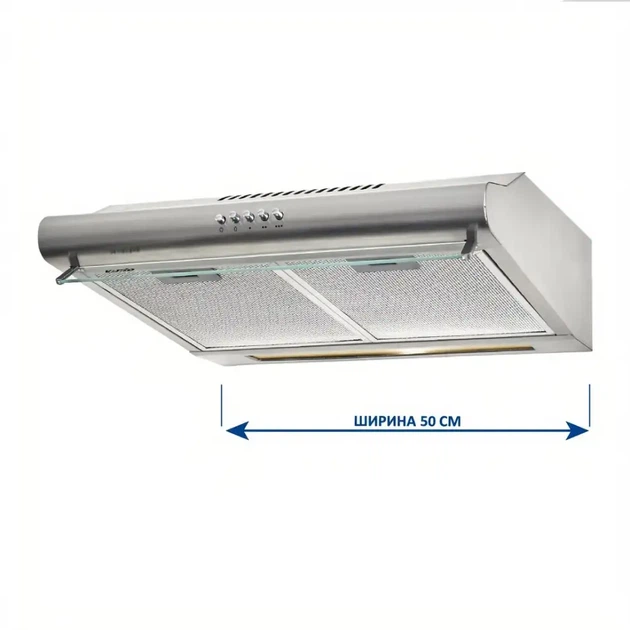 Витяжка Ventolux ROMA 50 INOX LUX - Фото 1 Витяжка Ventolux ROMA 50 INOX LUX - зображення 1