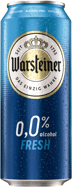 Упаковка пива Warsteiner Fresh світле фільтроване безалкогольне 0% 0.5 л х 24 шт (4000856006801) - зображення 2