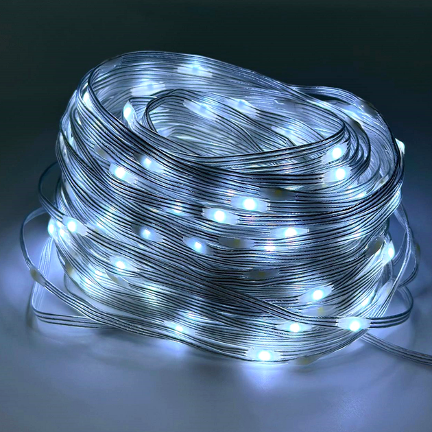 Гірлянда світлодіодна 50m 400 LED для прикрашання Великі краплі роси Білий - зображення 3