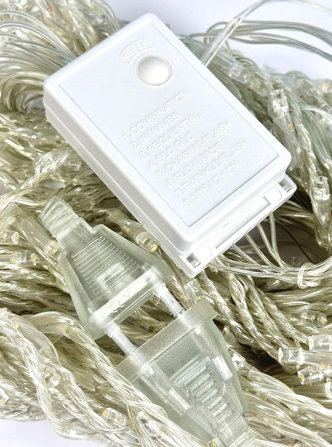 Гірлянда 240 Led 3m 1.5m від 220 V для декору Водоcпод Синій - зображення 4