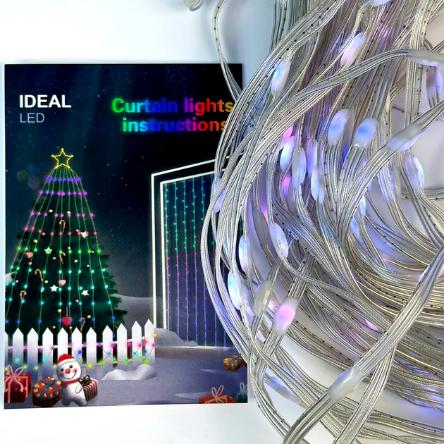 Гірлянда Водоспад 256 LED 1.6х1.6м анімація USB пульт APP Smart - зображення 5