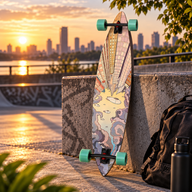 Лонгборд-крузер Cloudride Cruiser 78 для вуличного серфінгу 110×25 см — міський лонгборд для круїзингу - Фото 4 Лонгборд-крузер Cloudride Cruiser 78 для вуличного серфінгу 110×25 см — міський лонгборд для круїзингу - зображення 4