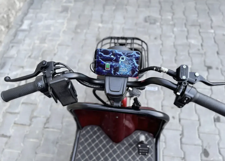 Триколісний електроскутер Crosser Transit TR-5 1200W 72V 24Ah Графенові АКБ 2 кошики електротрайк - изображение 5