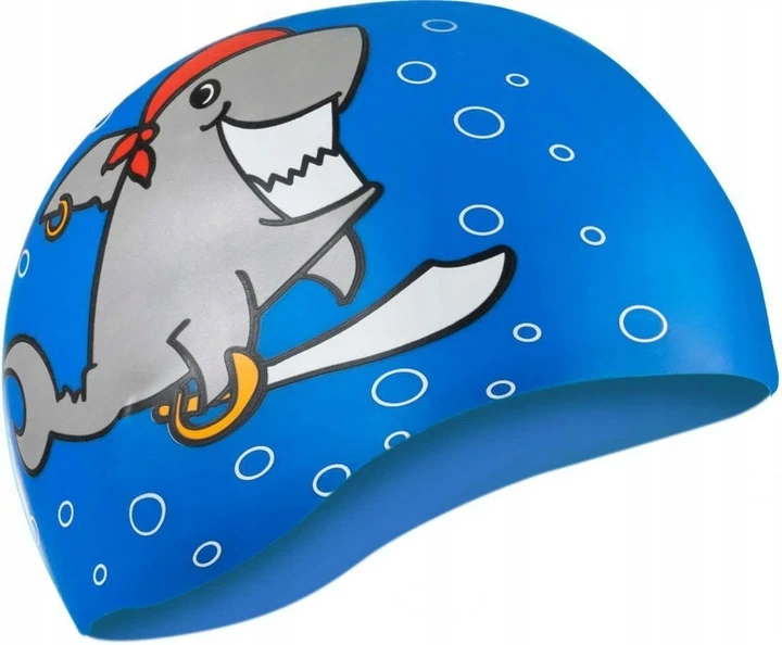 Шапка для плавания Aqua Speed силиконовая OSFM синяя для детей 4-8 лет - изображение 2