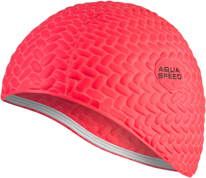 Шапка для плавання Aqua Speed латекс OSFM червоний для жінок - Фото 2 Шапка для плавання Aqua Speed латекс OSFM червоний для жінок - зображення 2