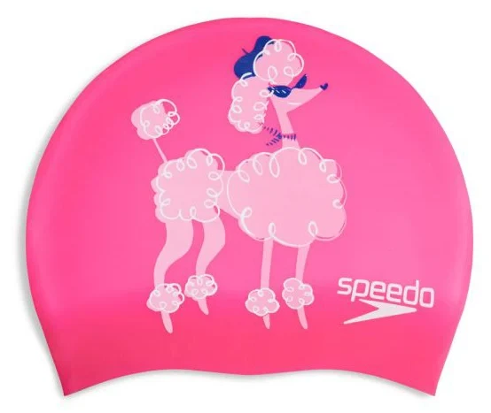 Шапка для плавання SPEEDO силікон дитяча OSFM рожевий білий - Фото 3 Шапка для плавання SPEEDO силікон дитяча OSFM рожевий білий - зображення 3