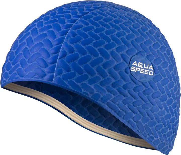 Шапка для плавання Aqua Speed 100% латекс OSFM синя - Фото 2 Шапка для плавання Aqua Speed 100% латекс OSFM синя - зображення 2